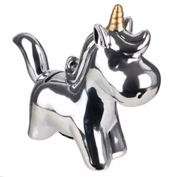 The Home Deco Factory - Tirelire enfant Licorne - Argent