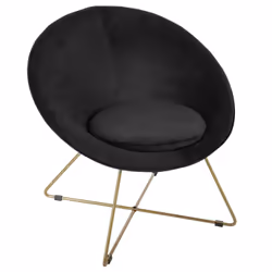 Fauteuil de salon en velours Evan