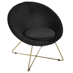 Fauteuil de salon en velours Evan