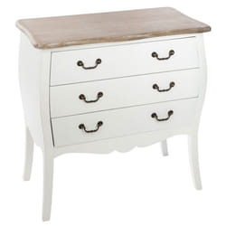 Commode en bois Chrysa - L. 75 x H. 76 cm - Blanc