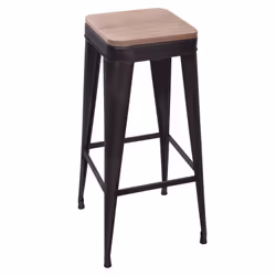 Tabouret de bar en métal Joris - H. 80 cm