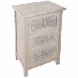 Apportez à votre pièce une décoration ethnique avec cette commode aussi bien pratique qu'esthétique. Ses trois tiroirs accuei ...