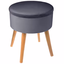 Tabouret coffre en velours Tess - H. 44 cm