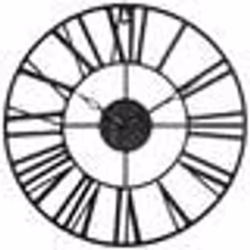 Atmosphera - Pendule en métal Vintage - Diam. 36 cm - Noir