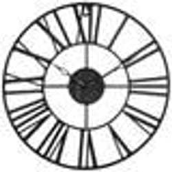 Atmosphera - Pendule en métal Vintage - Diam. 36 cm - Noir