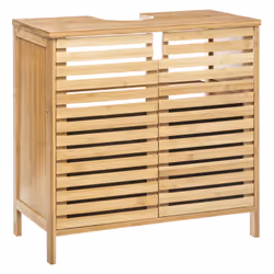 Meuble sous lavabo en bambou Sicela - 60 x H. 80 cm - Marron