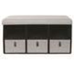 The Home Deco Factory - Banc dentrée pliable - L. 76 x H. 39 cm - Gris clair