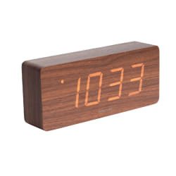 KARLSSON Horloge Réveil Bois Square Marron