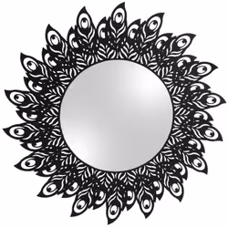 Affichez une décoration design dans votre salon avec ce miroir en métal filaire. FICHE TECHNIQUE - Miroir en métal et verre. ...