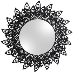 Miroir en métal filaire Plume - Diam. 60 cm