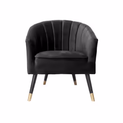 Fauteuil 1 place en polyester effet velours