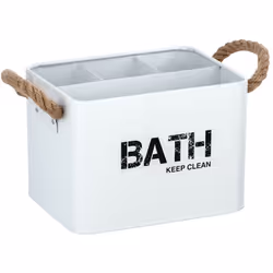 Boîte de salle de bain de design industriel, idéale pour ranger vos cosmétiques ou vos accessoires de bain. FICHE TECHNIQUE - ...