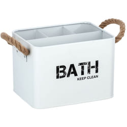 Boîte de rangement compartimentée salle de bain Gara - l. 19 x h. 12 cm