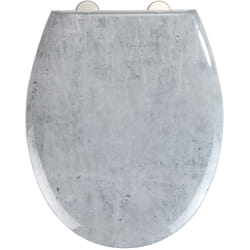 Wenko - Abattant wc effet marbre Concrete - Abaissement automatique - Duroplast