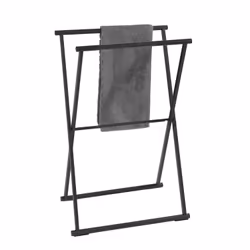 Porte-serviettes pliable indus Lava - L. 53 x H. 80 cm - Noir