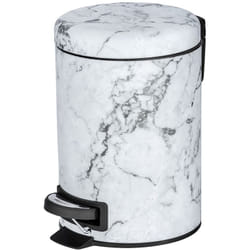 Wenko - Poubelle à pédale effet marbre Onyx - 3 l