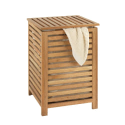 Wenko Panier à linge en bois Norway - Marron