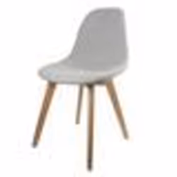 The Home Deco Factory - Chaise scandinave en tissus Olga - H. 83 cm - Gris clair