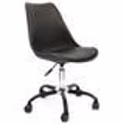 The Home Deco Factory - Chaise de bureau à roulettes design Kiruna - Noir