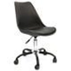 The Home Deco Factory - Chaise de bureau à roulettes design Kiruna - Noir