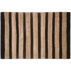 Atmosphera - Tapis en jute naturel rayures Box