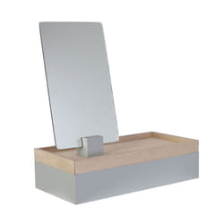 The Home Deco Factory - Boîte à bijoux design avec miroir Home - Gris