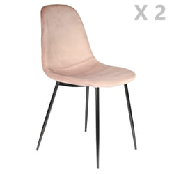 2 Chaises design velours Giulia