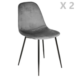 2 Chaises design velours Giulia