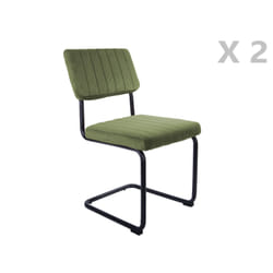 2 Chaises cantilevers design velours Keen