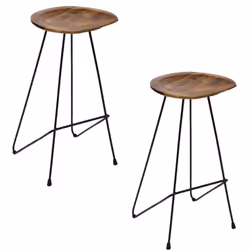 De design industriel, ce bar au design sobre et polyvalent trouvera facilement sa place autour de votre bar ou table haute. F ...