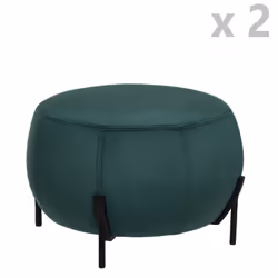 2 Tabourets design velours Calabaza