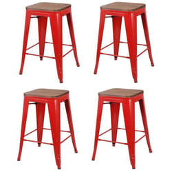 Lot de 4 Tabourets de bar vintage Liv
