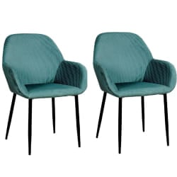 Toilinux Giulia Lot de 2 Fauteuils - Bleu