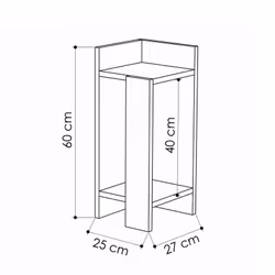 Toilinux 103231 Table de nuit et table de chevet Anthracite, Gris