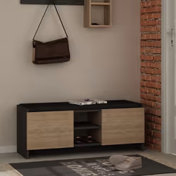Toilinux 103203 Organisateur pour chaussures Anthracite, Marron, Gris, Noyer