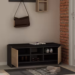 Toilinux 103203 Organisateur pour chaussures Anthracite, Marron, Gris, Noyer