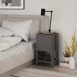 Toilinux 103194 Table de nuit et table de chevet Anthracite, Gris