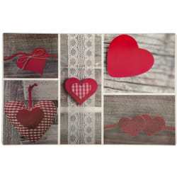 Toilinux - Lot 6x Set de table campagne Polycoeur