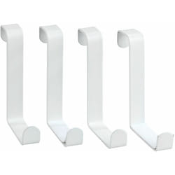 Toilinux - Lot 2x 4 Crochets accroche-serviettes de porte Celano