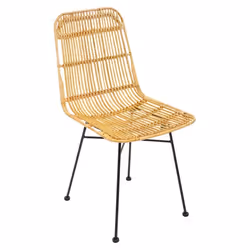 Lot de 4 Chaises en rotin Kubu - Beige