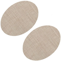 Lot de 2 Sets de table oval effet tissé