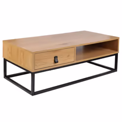Table basse Abbott en MDF et métal - 1 tiroir