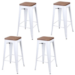 Lot de 4 Tabourets de bar vintage Liv