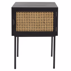 Toilinux 702338 Table de nuit et table de chevet Noir, Marron