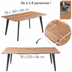 Toilinux 702284 table de cuisine et de salle à manger - Vue supplémentaire 5