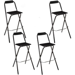 Lot de 4 Chaises de bar pliante Louna - h. 97,5 cm