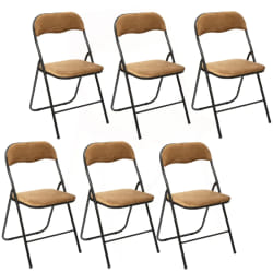 Tolinux Chaises pliantes - Effet velours
