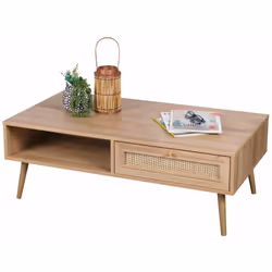 Description générale Apportez une touche naturelle à votre intérieur avec notre table basse Bali. Son design élégant, avec un ...