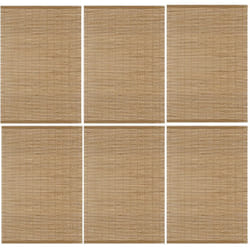 Lot de 6 Sets de table en bambou rectangulaire - 45 x 30 cm