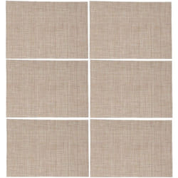 Toilinux L514641 set de table Beige 6 pièce(s)